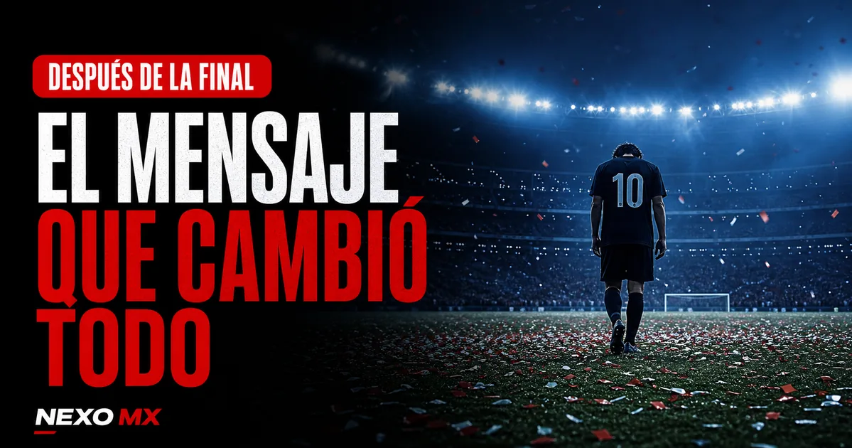 Futbolista número 10 camina solo sobre la cancha después de una final